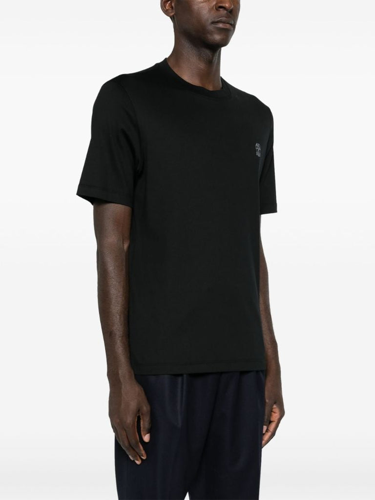 Black Logo-print Cotton T-shirt