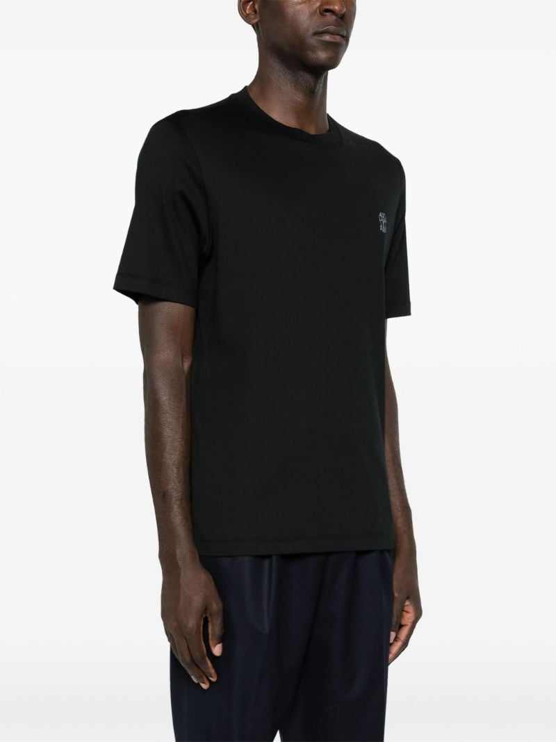 Black Logo-print Cotton T-shirt