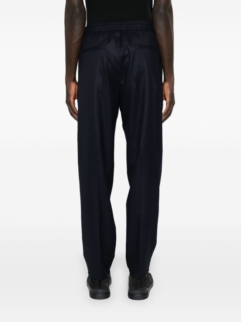 Blue Mid-rise Tapered Trousers