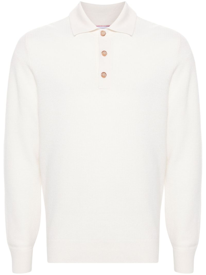 White Cashmere Polo Shirt