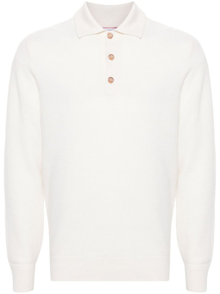 White Cashmere Polo Shirt