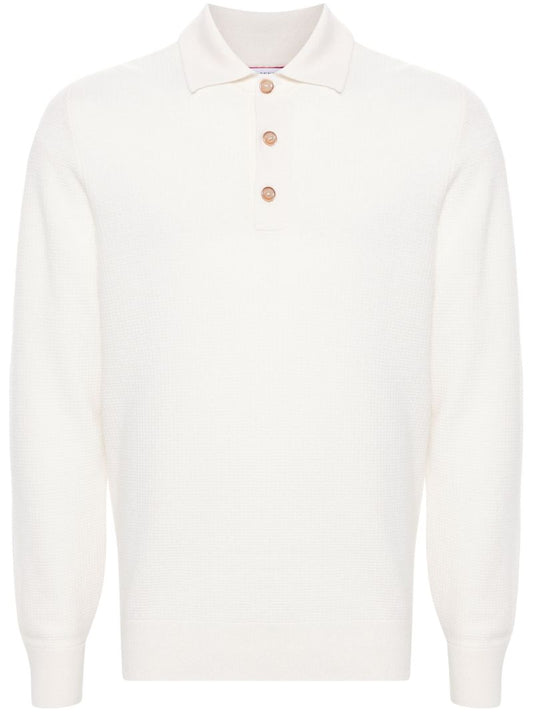 White Cashmere Polo Shirt