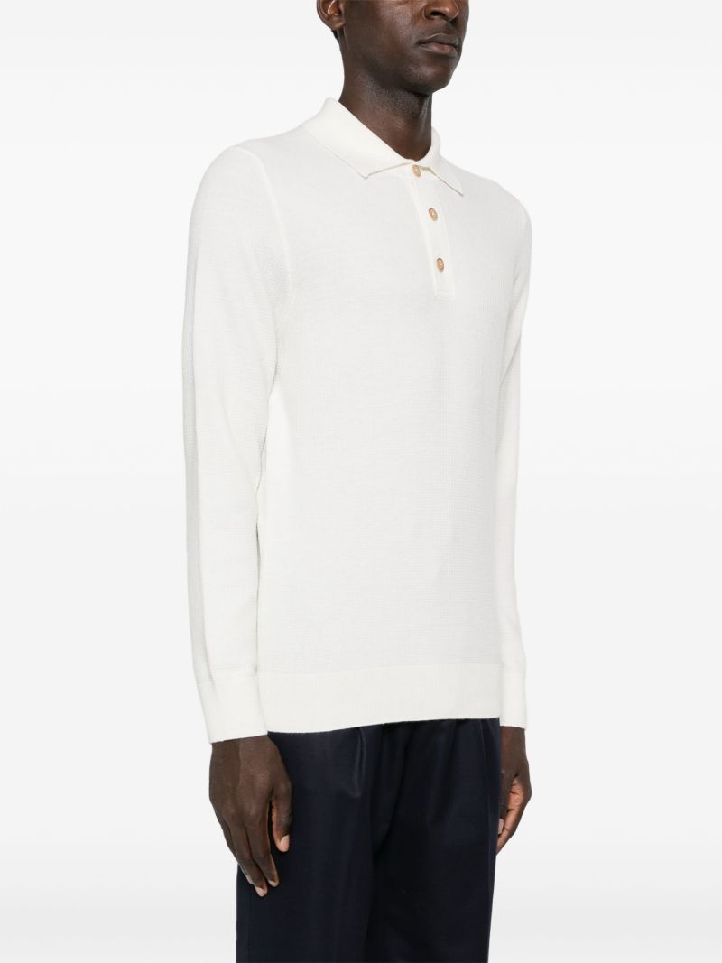 White Cashmere Polo Shirt