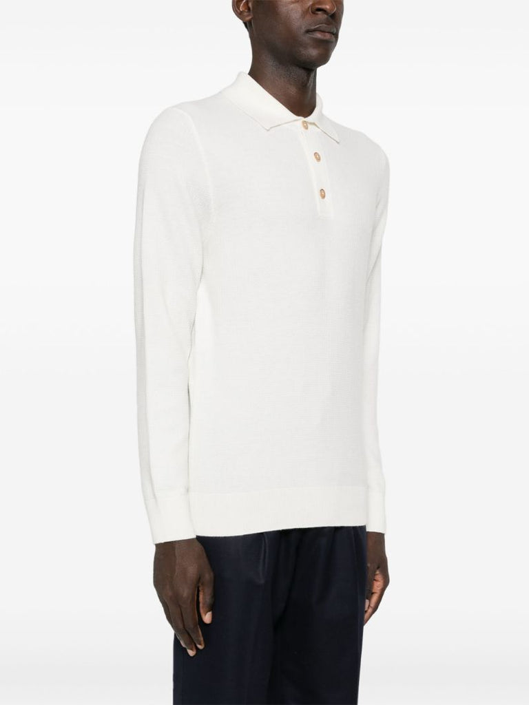 White Cashmere Polo Shirt