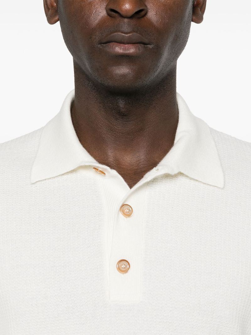 White Cashmere Polo Shirt