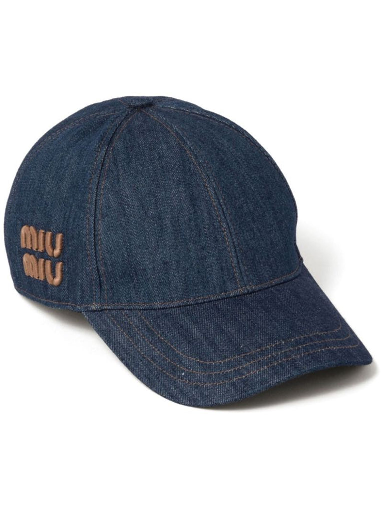 Blue Logo-embroidered Denim Cap