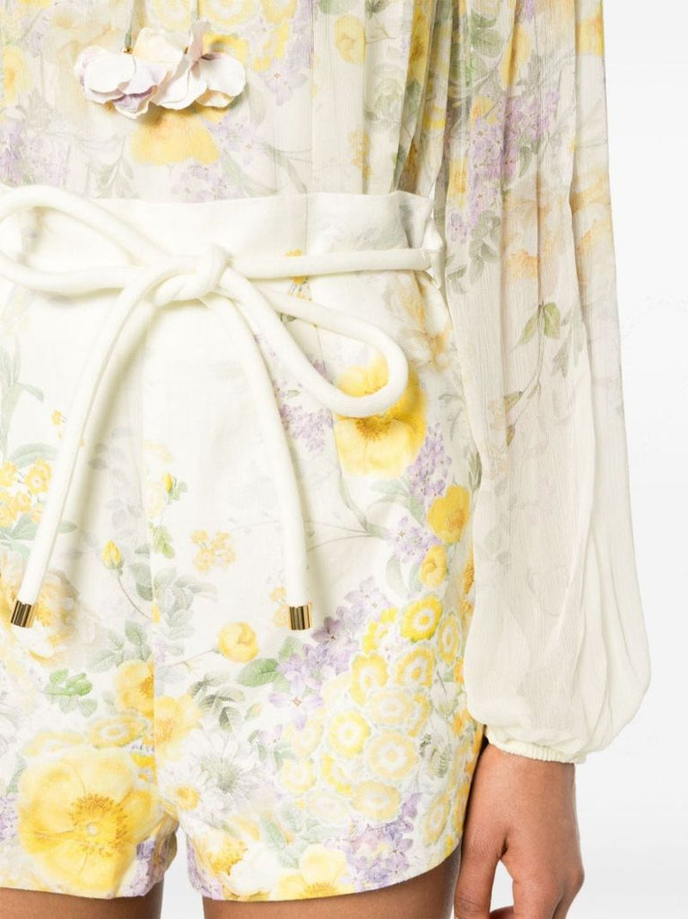 Yellow Harmony Linen Shorts