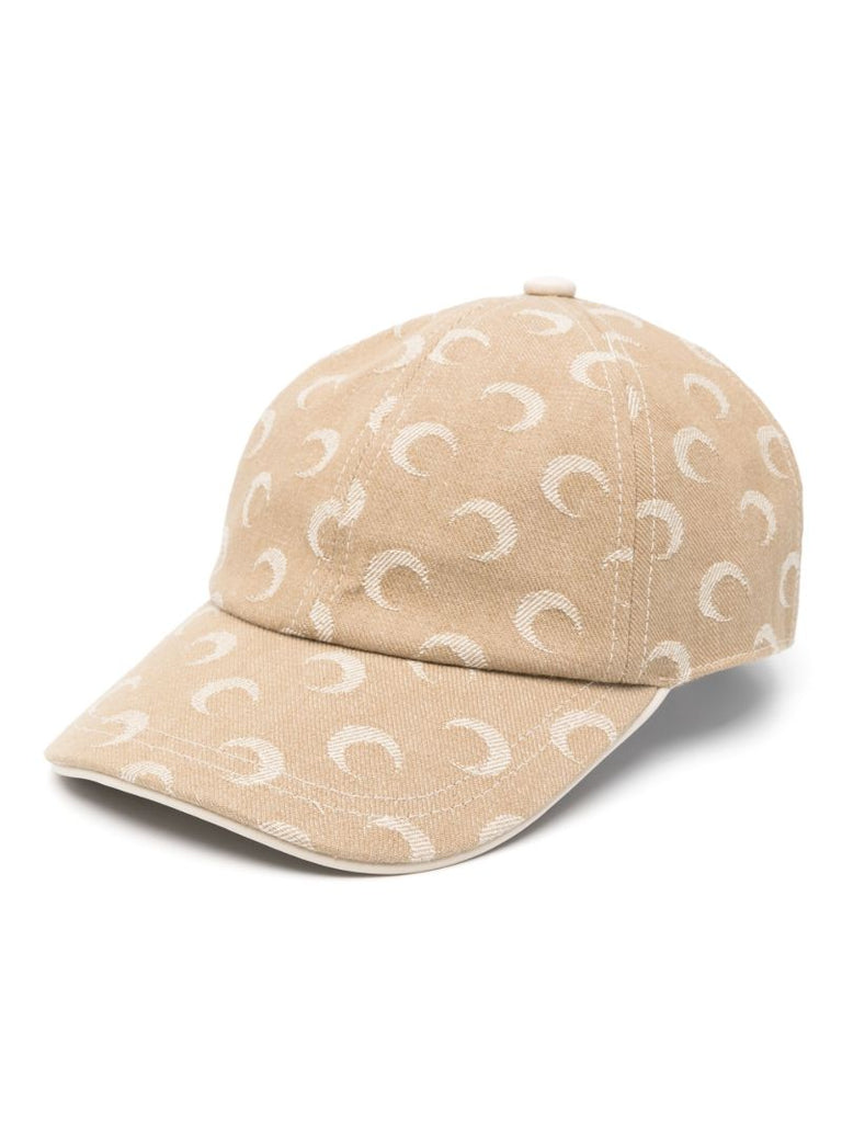 Moon-jacquard Twill Baseball Cap