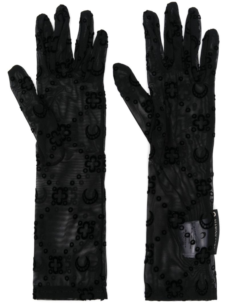 Moonogram-flocked Gloves