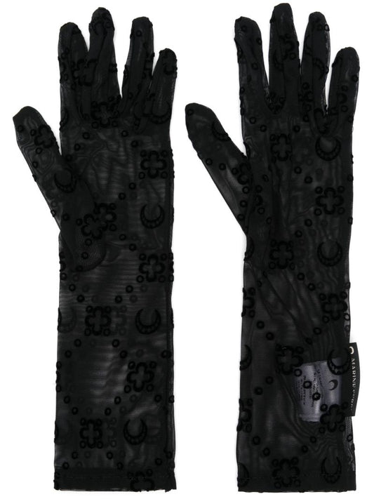 Moonogram-flocked Gloves