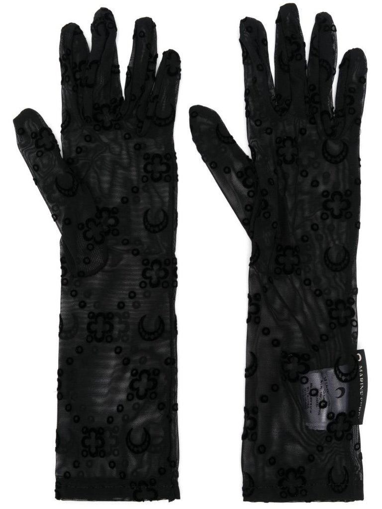 Moonogram-flocked Gloves