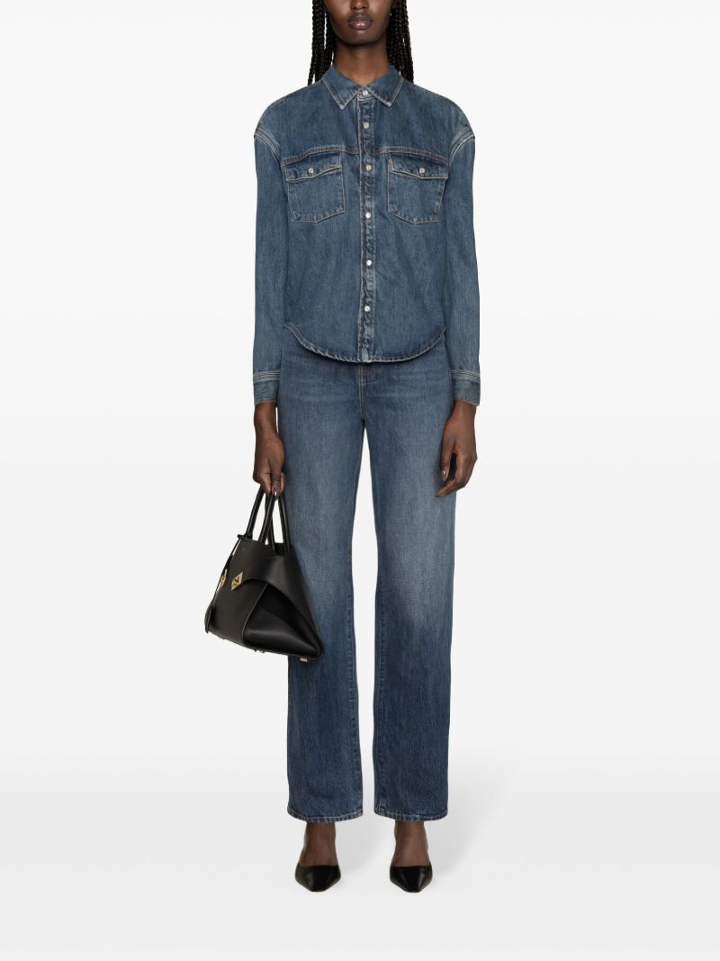 Blue Press-stud Denim Jacket