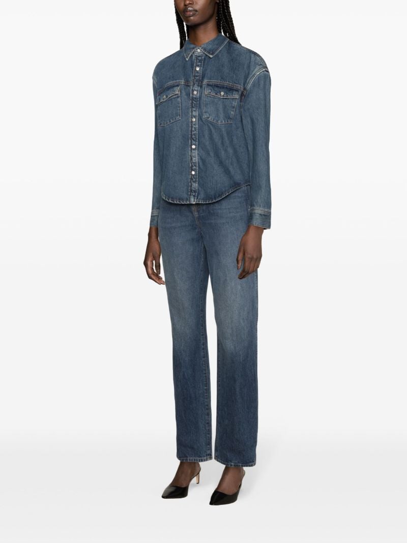 Blue Press-stud Denim Jacket