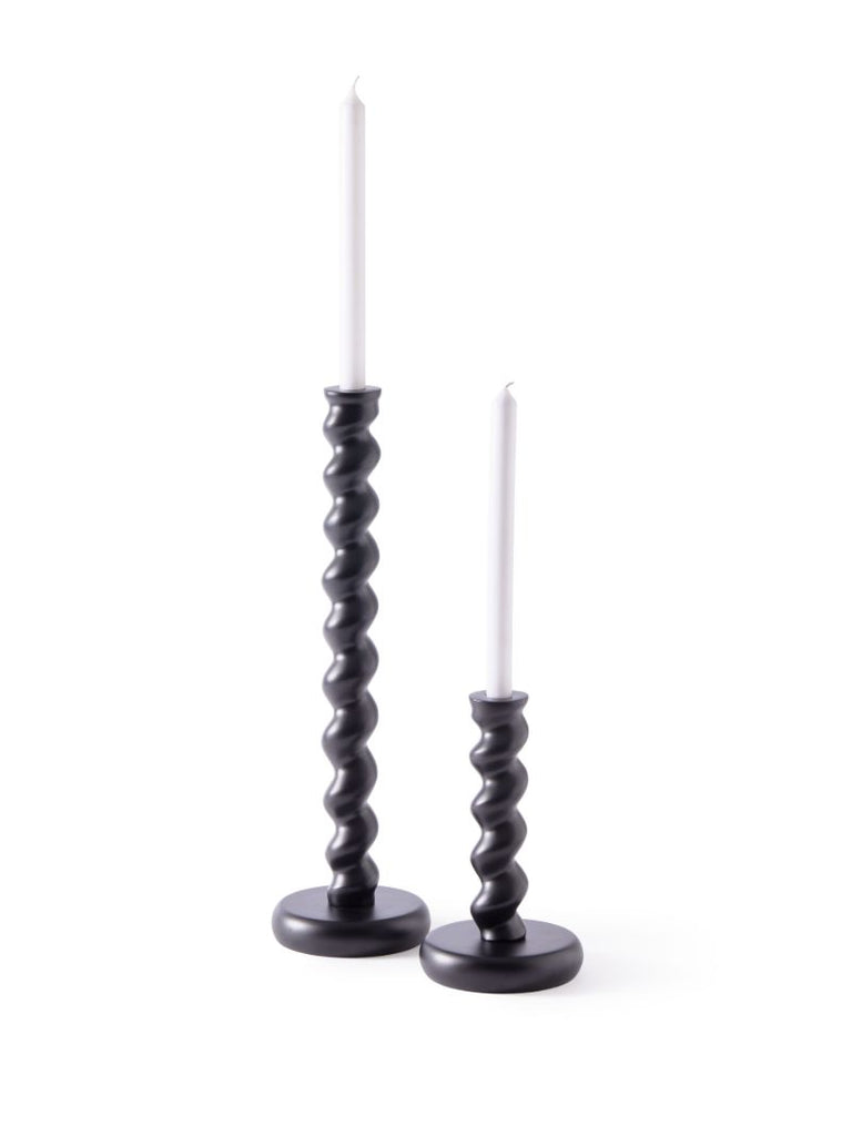 Black Twister Candle Holder