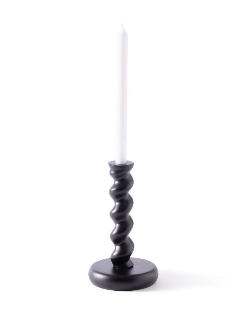 Black Twister Candle Holder