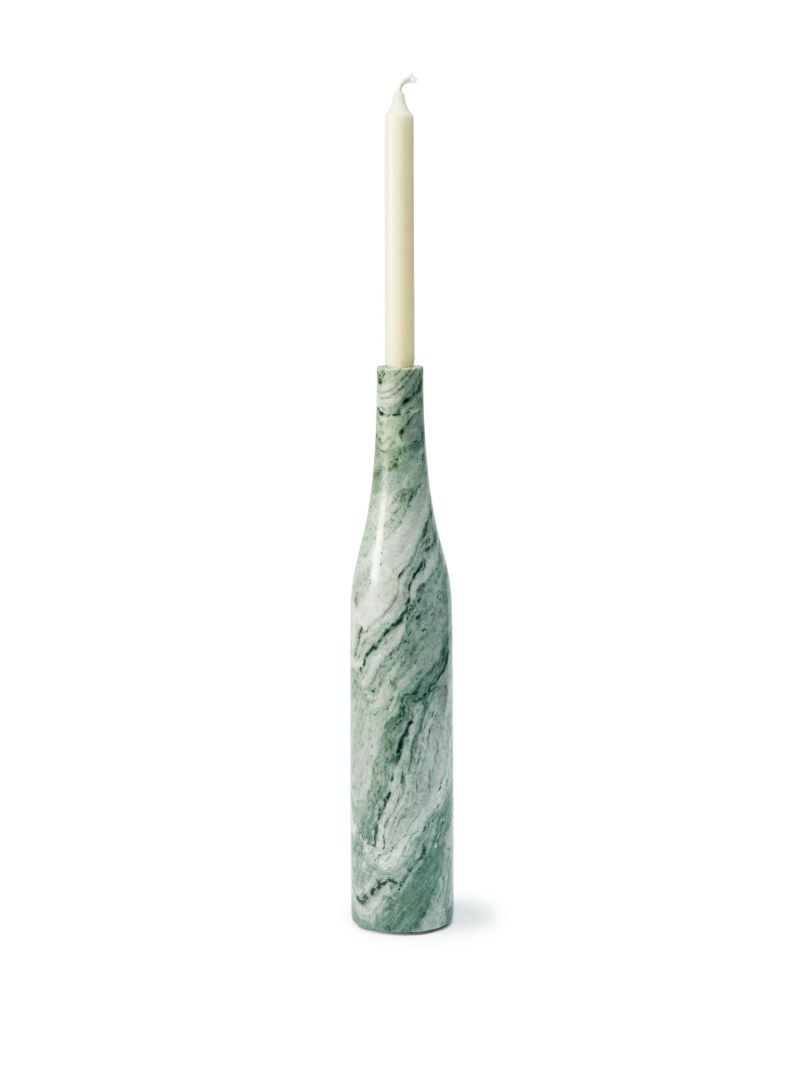 Green Heritage Bottle Marble Candle Holder