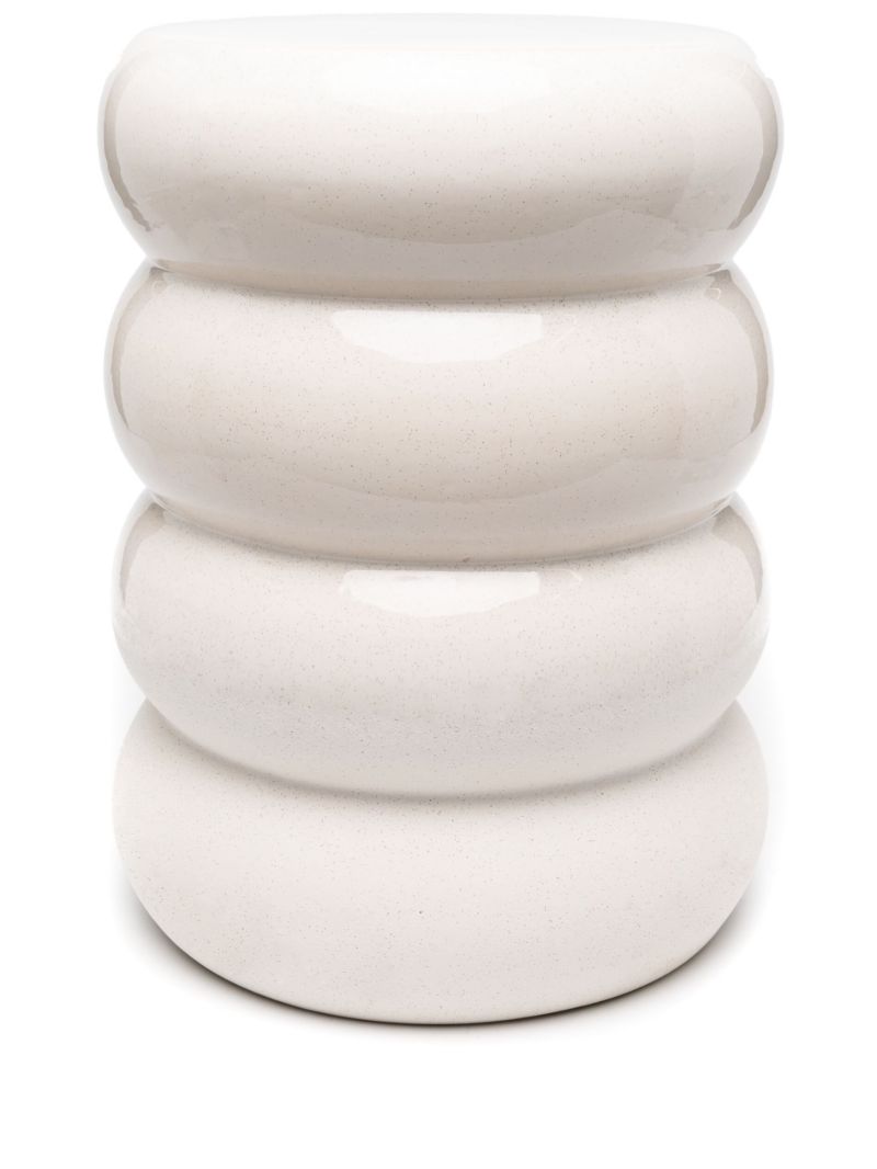 White Chubby Ceramic Stool