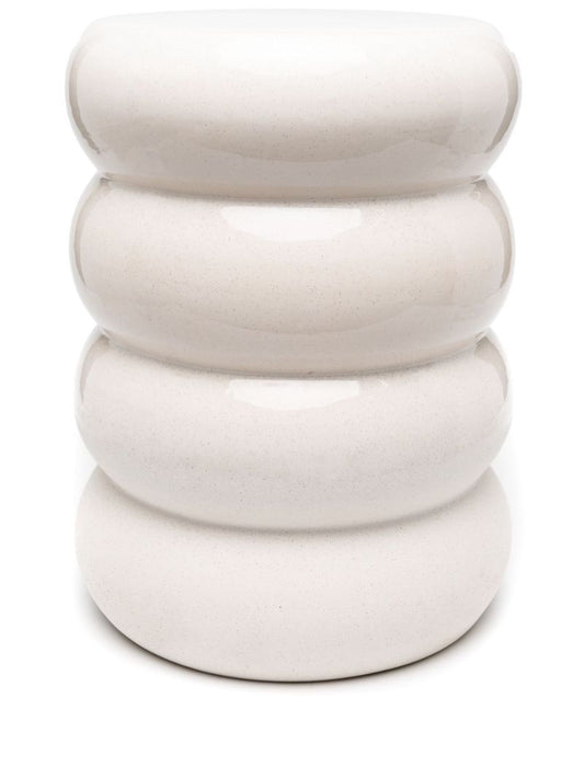 White Chubby Ceramic Stool