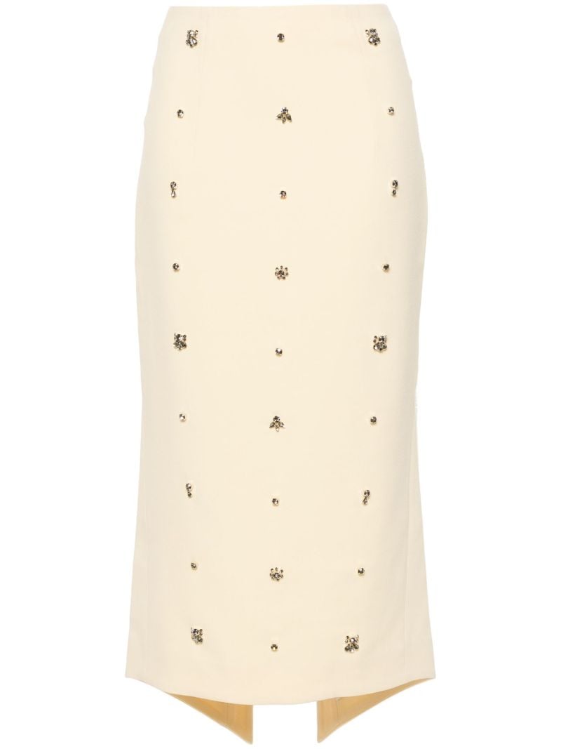 Yellow Thalia Crystal-embellished Skirt