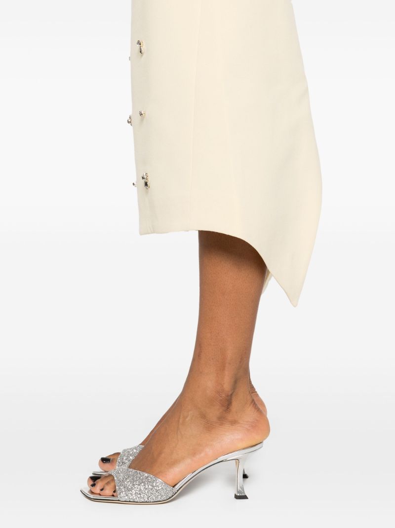 Yellow Thalia Crystal-embellished Skirt