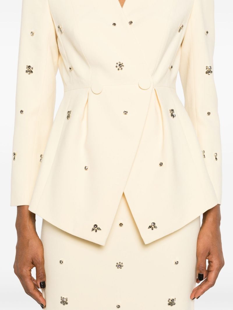 Neutral Milo Crystal-embellished Jacket