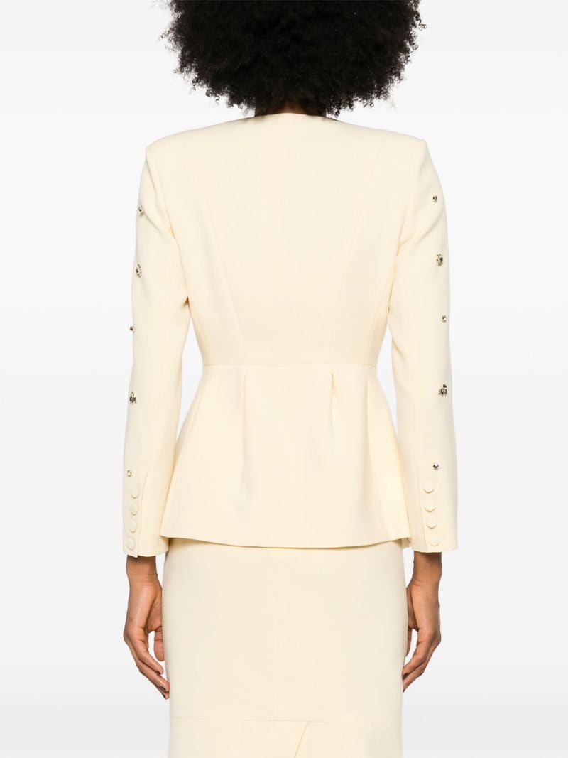Neutral Milo Crystal-embellished Jacket