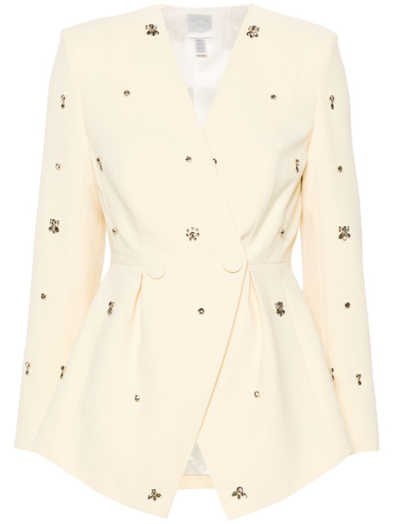 Neutral Milo Crystal-embellished Jacket