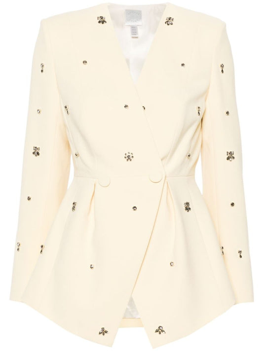 Neutral Milo Crystal-embellished Jacket