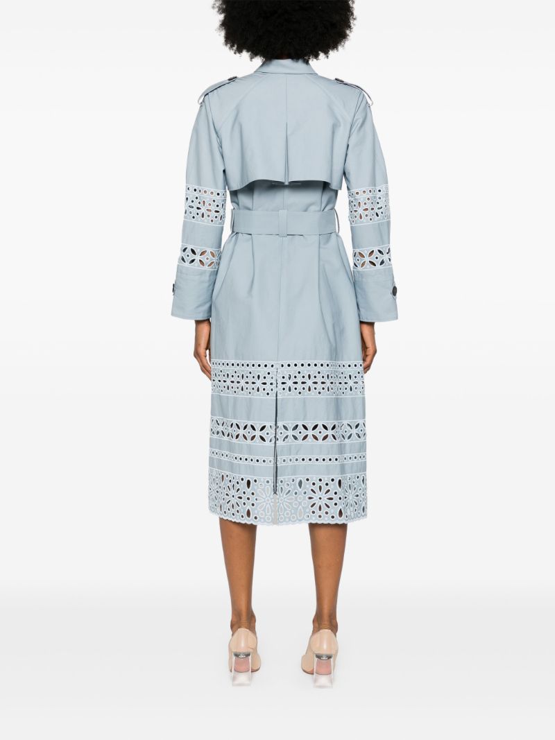 Blue Cotton Midi Shirt Dress