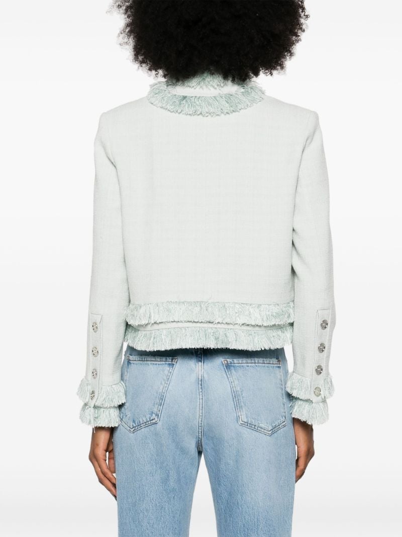 Green Fringed Tweed Jacket