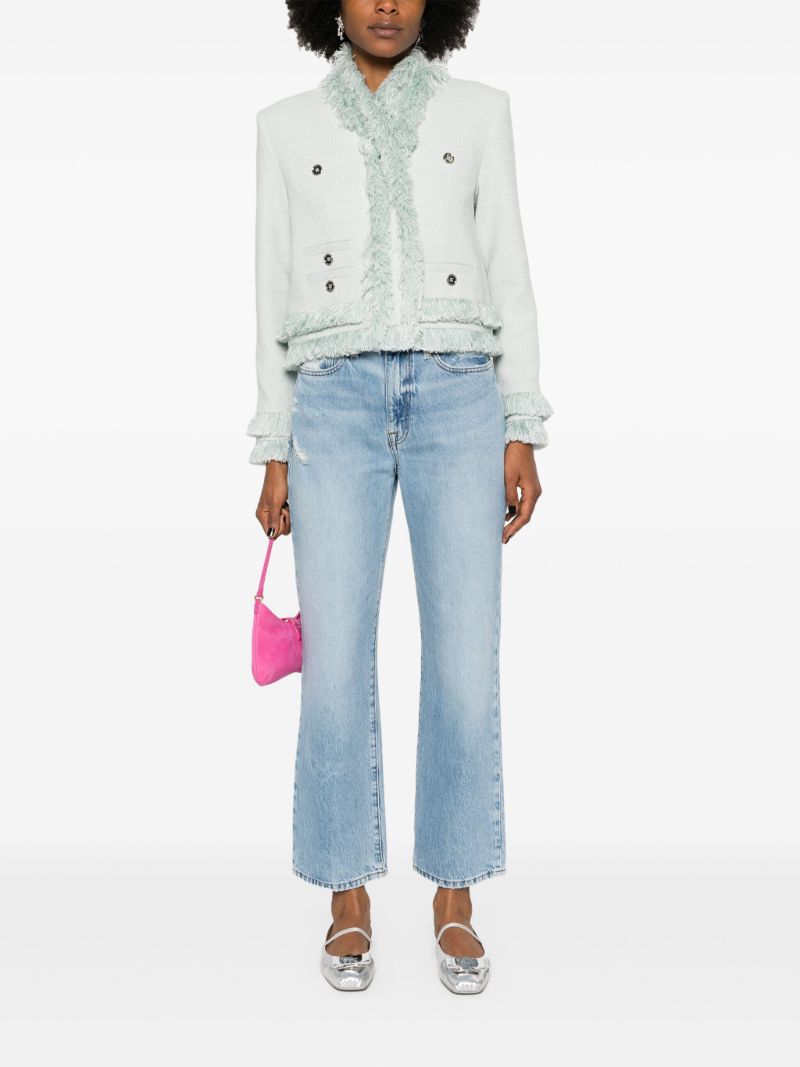 Green Fringed Tweed Jacket