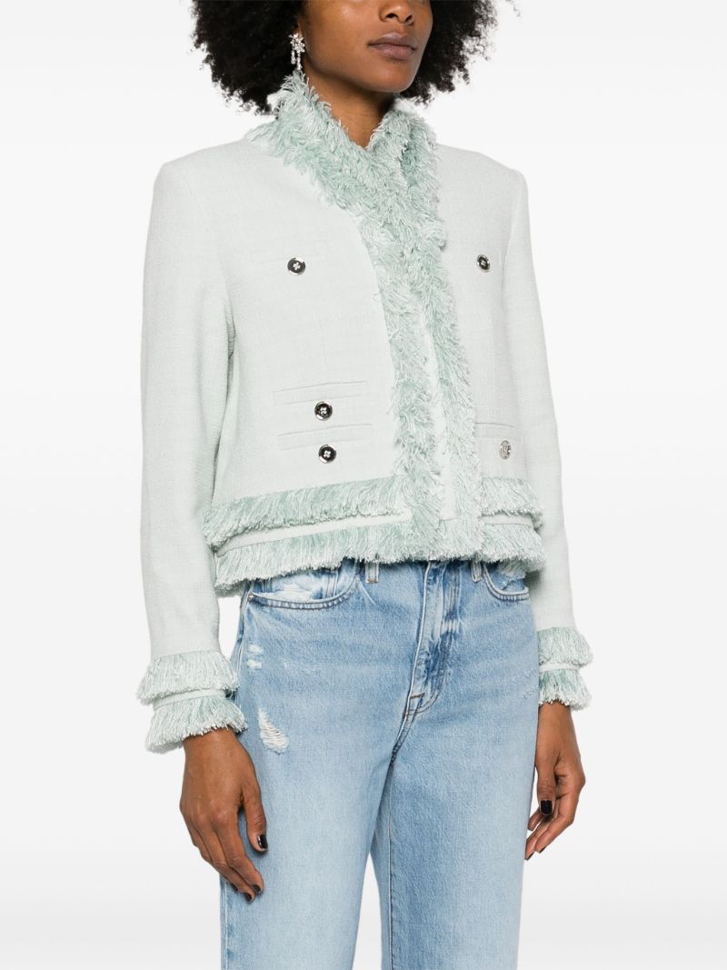 Green Fringed Tweed Jacket
