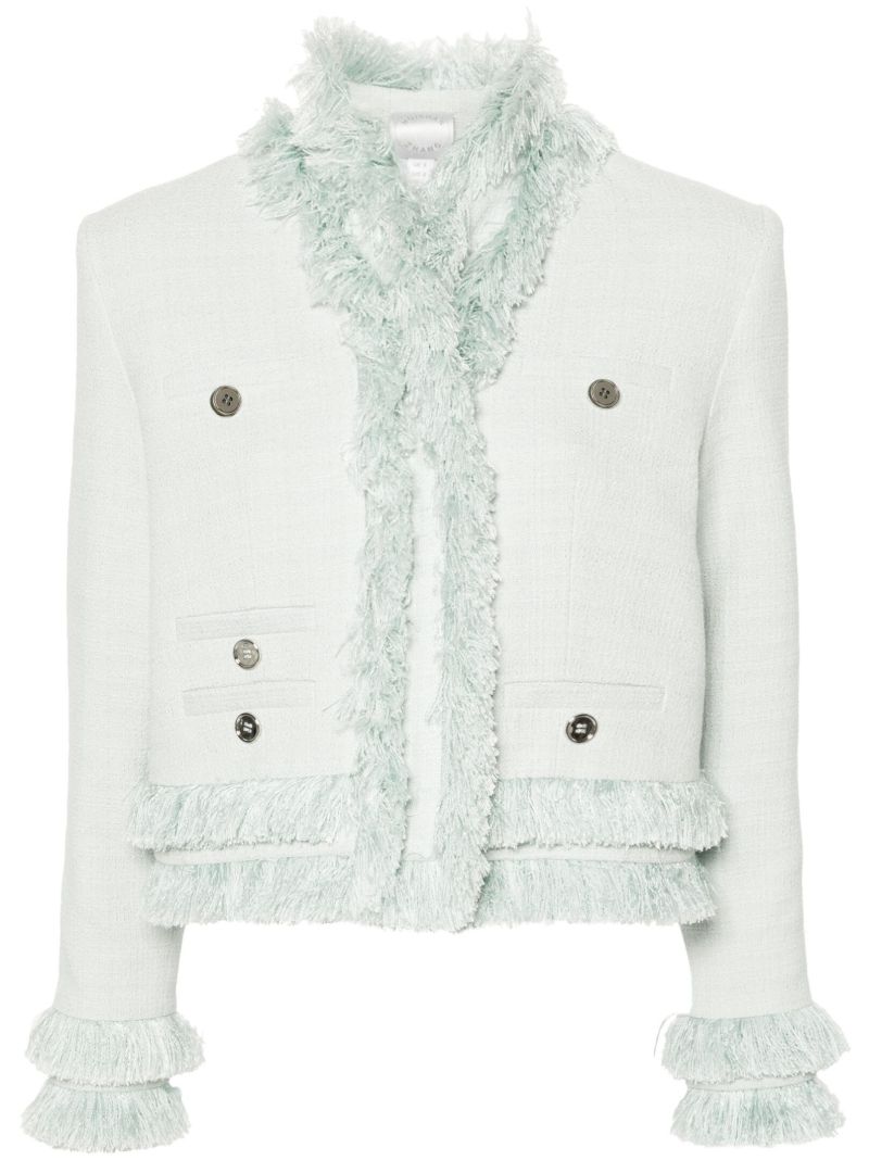 Green Fringed Tweed Jacket
