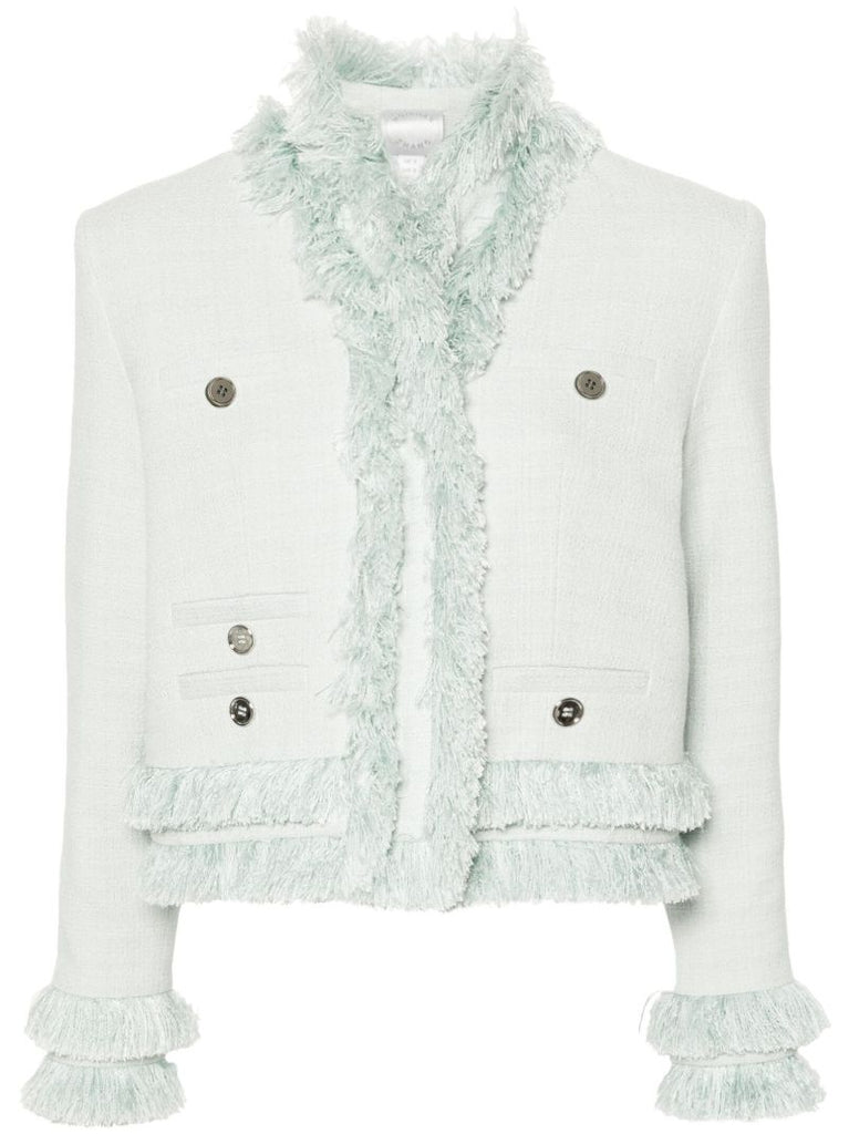Green Fringed Tweed Jacket