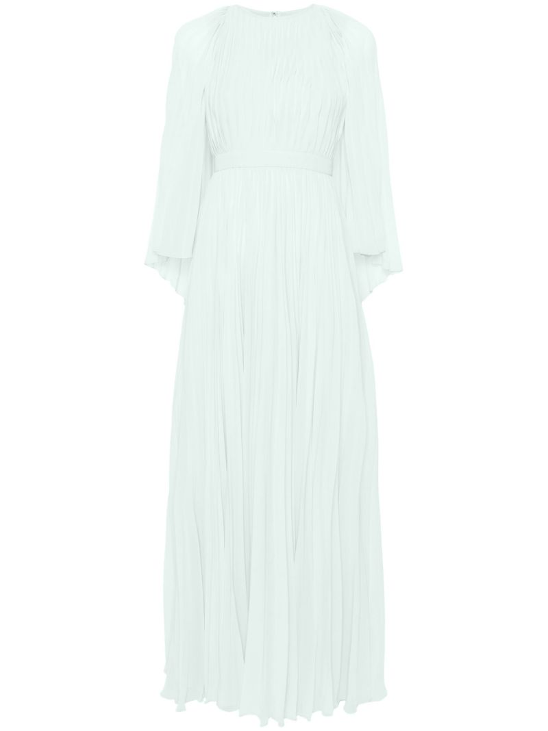Green PlissÃ_x0083_Â© Cape Gown