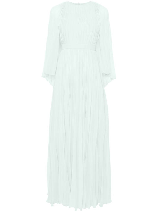 Green PlissÃ_x0083_Â© Cape Gown
