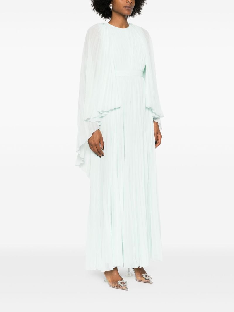 Green PlissÃ_x0083_Â© Cape Gown