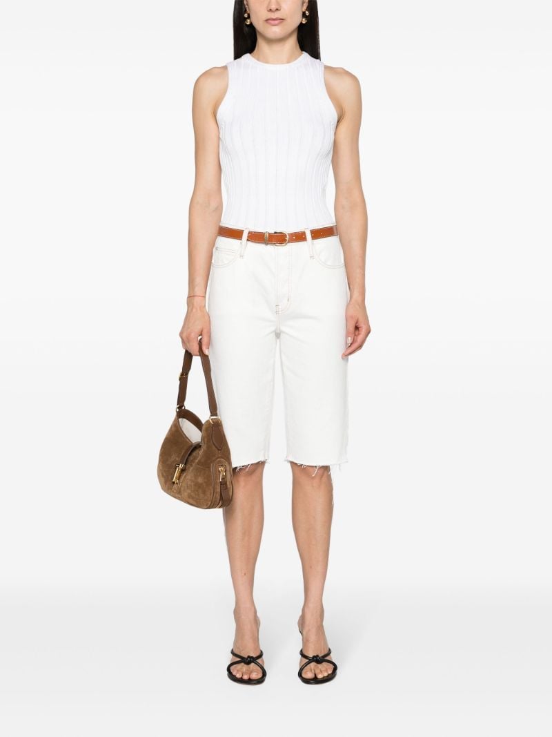 White the Manu Ribbed Tank Top