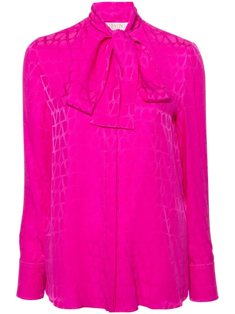 Pink Toile Iconographe Silk Blouse