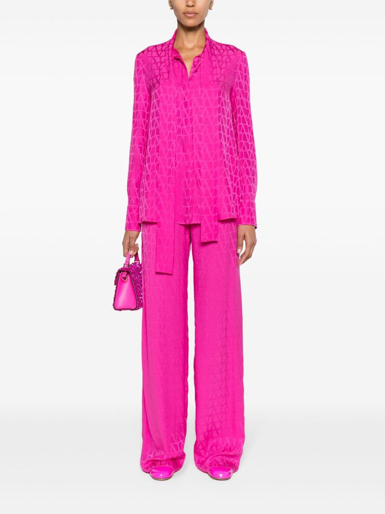 Pink Toile Iconographe Silk Blouse