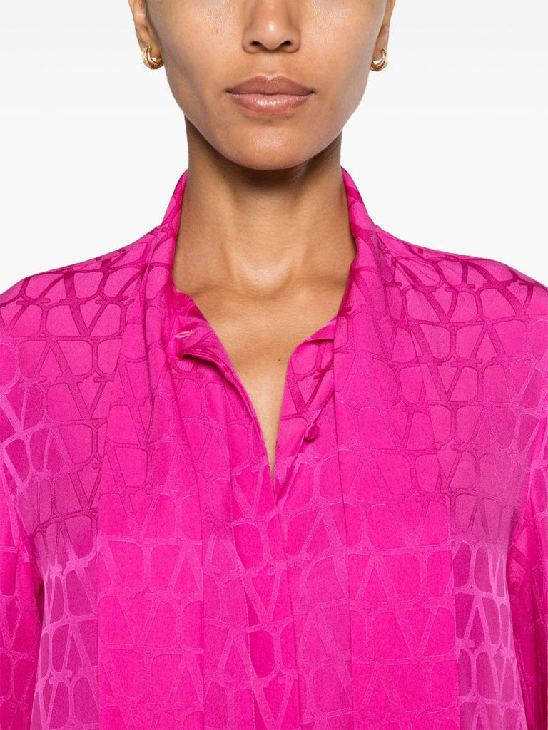 Pink Toile Iconographe Silk Blouse