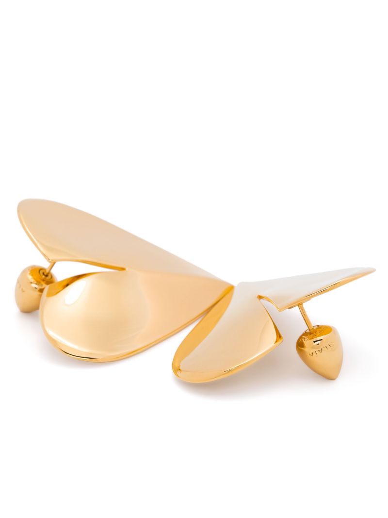 Gold-plated Heart-shape Stud Earrings