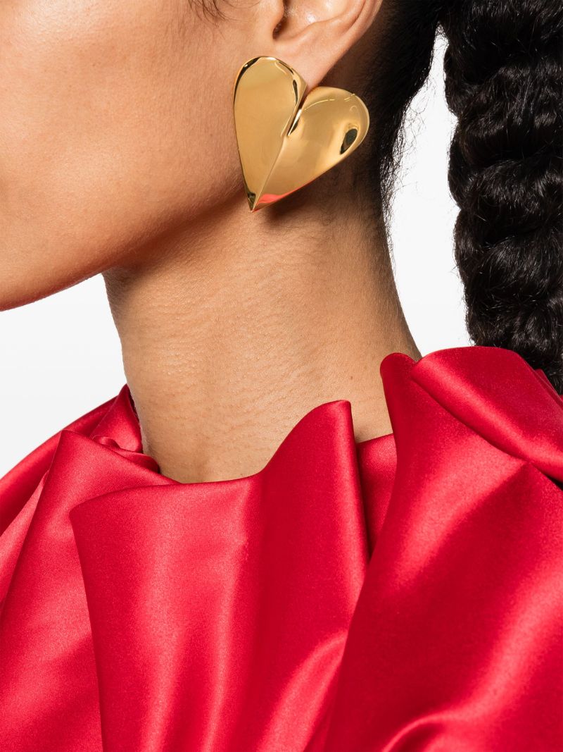 Gold-plated Heart-shape Stud Earrings