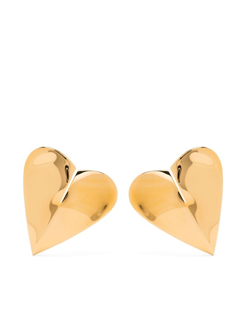Gold-plated Heart-shape Stud Earrings