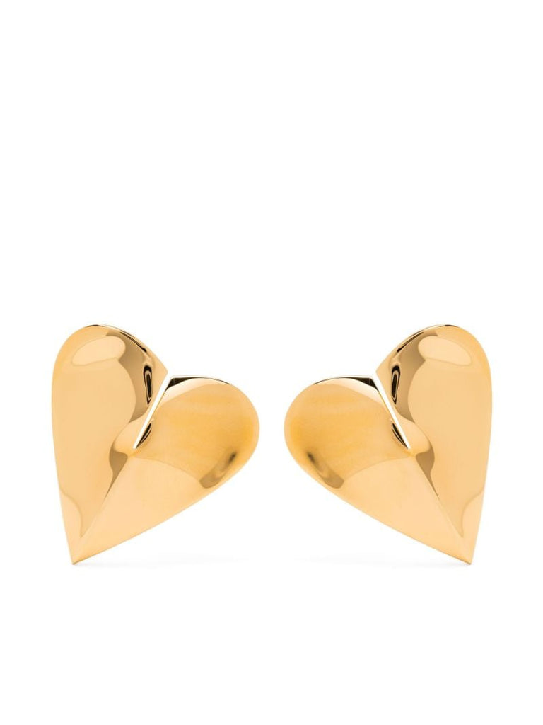 Gold-plated Heart-shape Stud Earrings