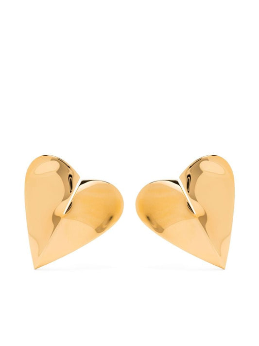 Gold-plated Heart-shape Stud Earrings