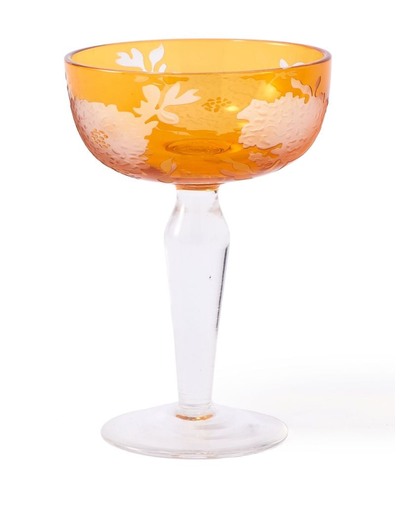 Multicolour Peony Coupe Glass Set
