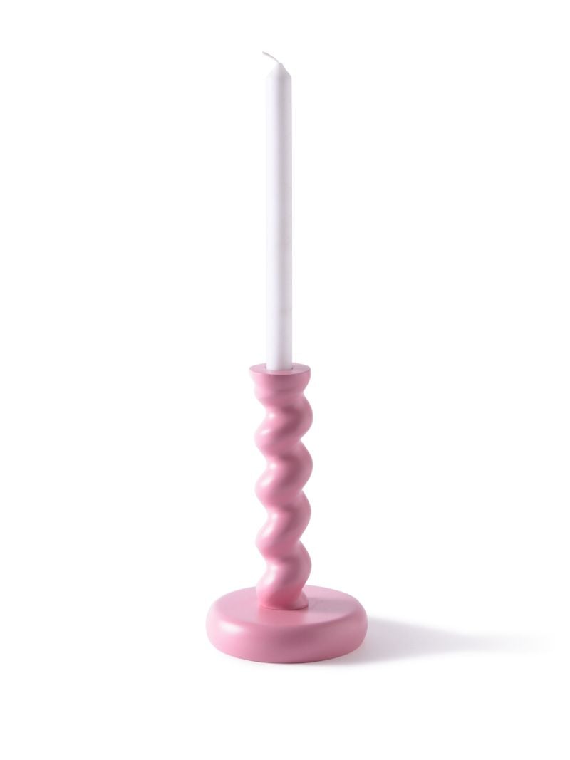 Pink Twister Candle Holder