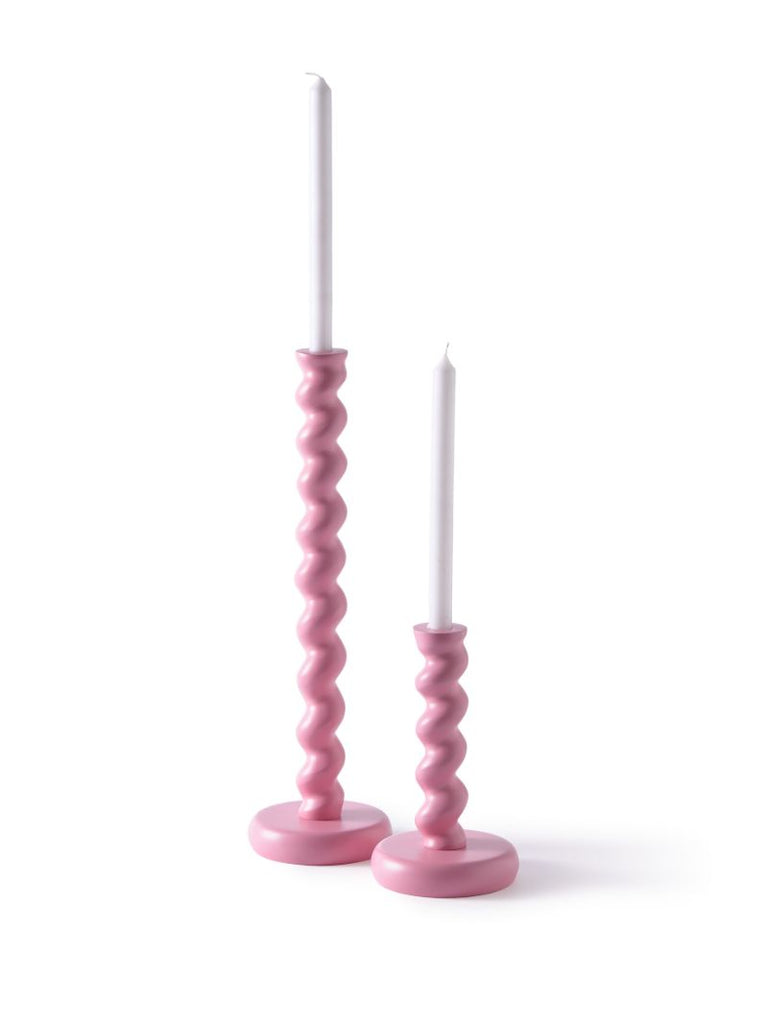Pink Twister Candle Holder