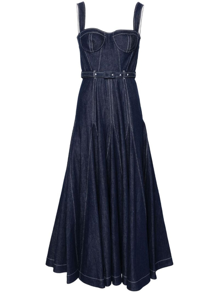 Blue Huang Midi Denim Dress